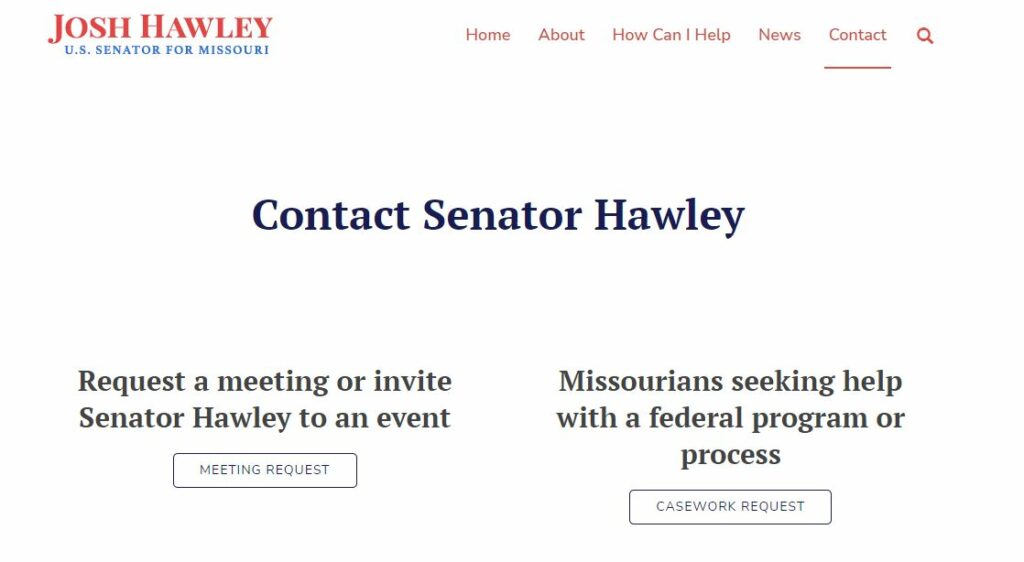 Contact Josh Hawley