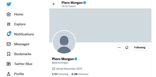 Why was Piers Morgan Twitter Account Deleted?
