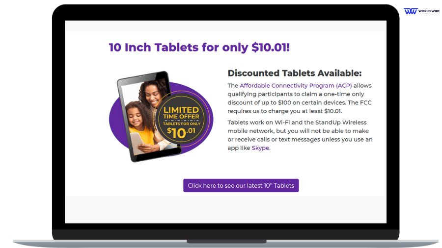 Tablets That Are Given Under the StandUp Wireless Free Tablet Program