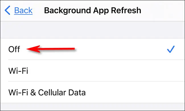 Disabling "Background App Refresh" speeds up the iPhone hotspot