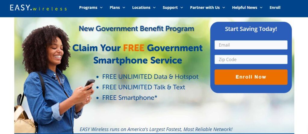 Apply online for Easy Wireless Free Government Phone