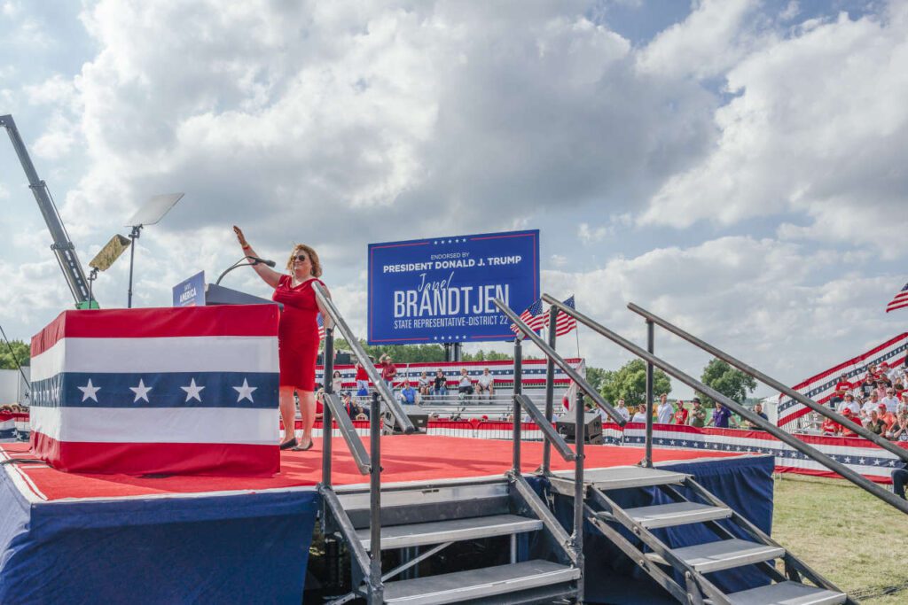 Wisconsin State Representative Janel Brandtjen (R) received the desired support from President Donald Trump, who referred to her as a "True Patriot who will Make Wisconsin Great Again!"