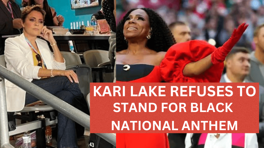 Kari Lake at Super Bowl LVII refuses to stand up for 'Black National Anthem'