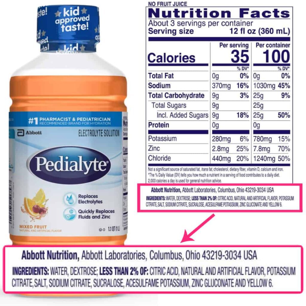 What Is Pedialyte Made Of?