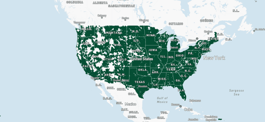 5G coverage map