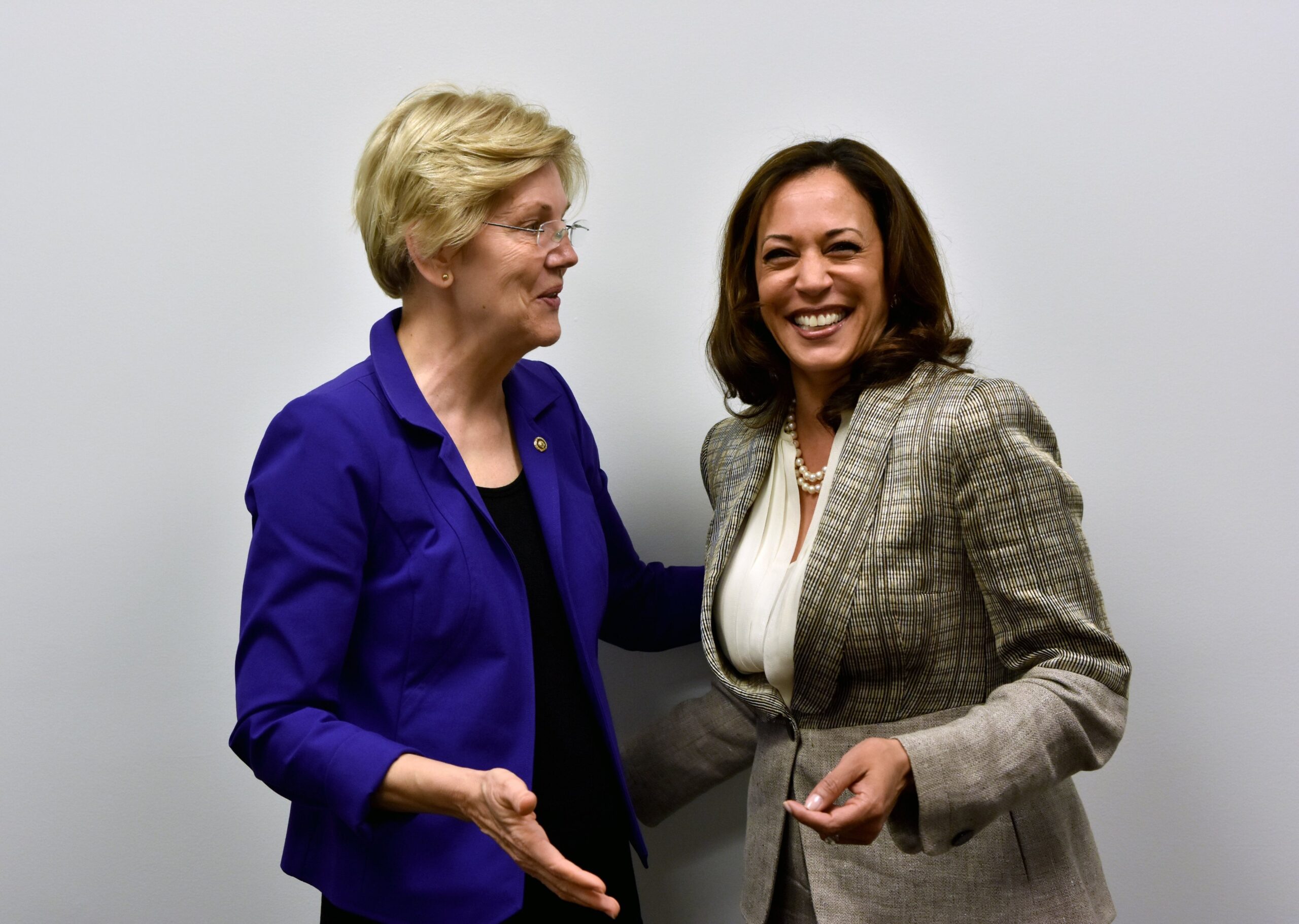 VP Kamala Harris and Elizabeth Warren pose After 2024 Endorsement Snub
