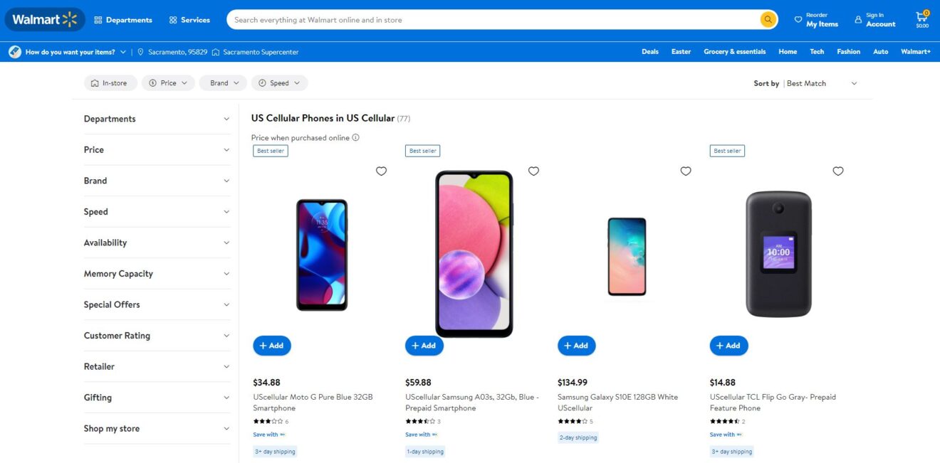Best US Cellular Prepaid Phones at Walmart WorldWire