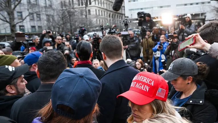 Trump Protesters MIA Outside Manhattan Courthouse 