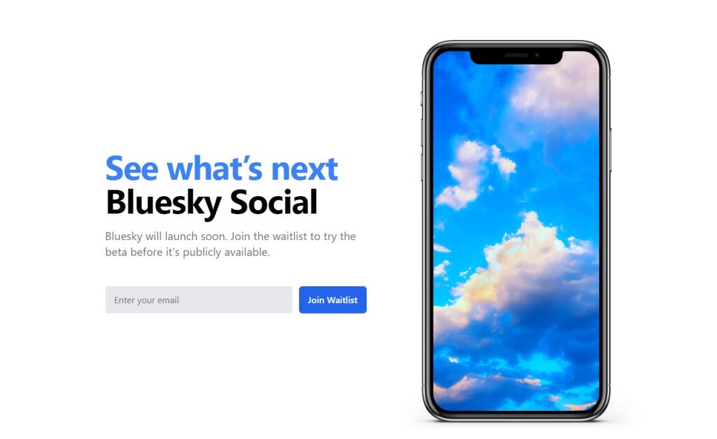 Visit the official website of BlueSky app to join the waitlist