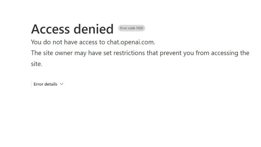 What Is "ChatGPT Access Denied Error" Issue
