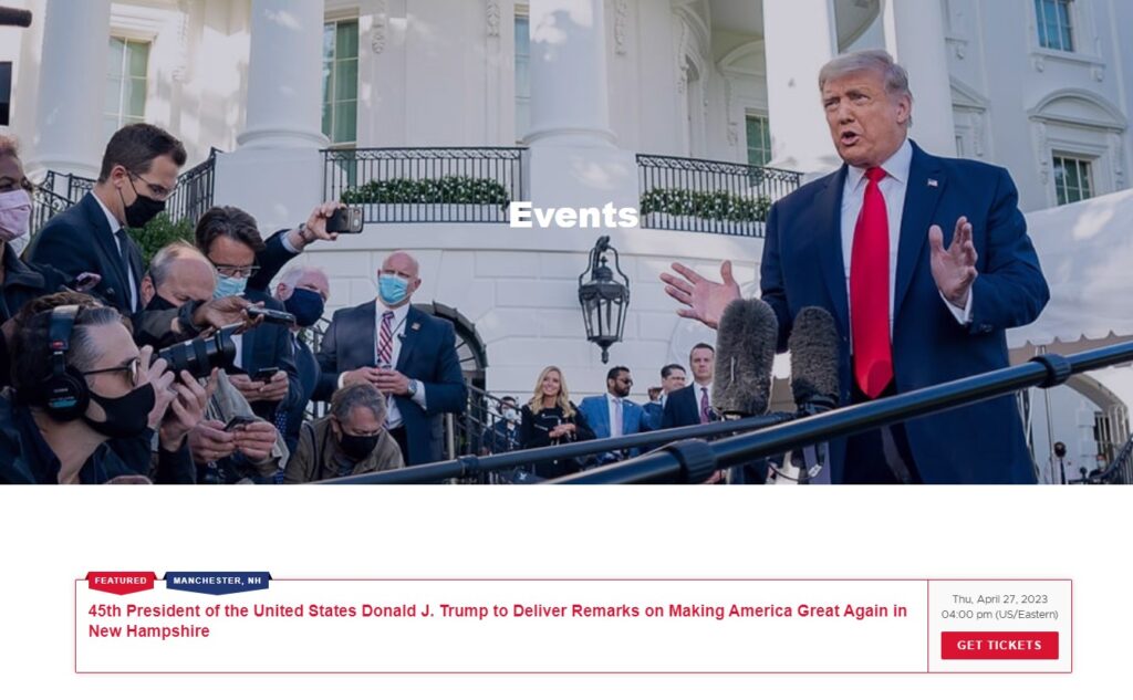 visit the official website of Donald Trump