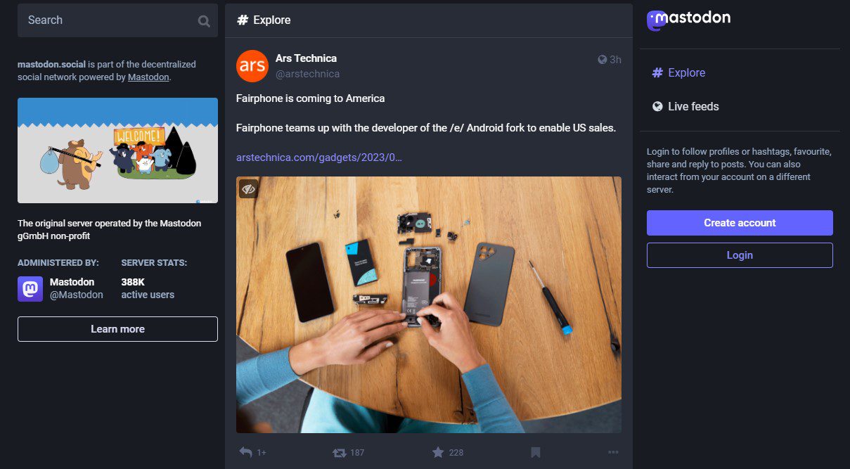 Mastodon - ActivityPub Supported Social Media Platform