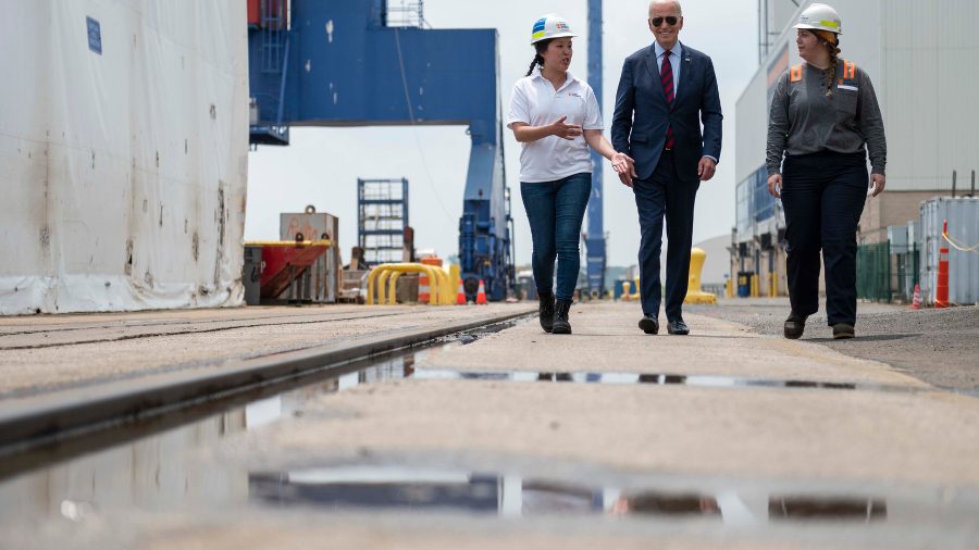 President Biden Tours Philly Shipyard for his Bidenomics talk