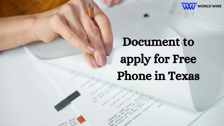 Document to apply for Free Phone in Texas
