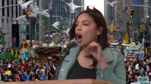 Alexandria Ocasio-Cortez joins climate rally in NYC