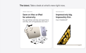 Apple website store page