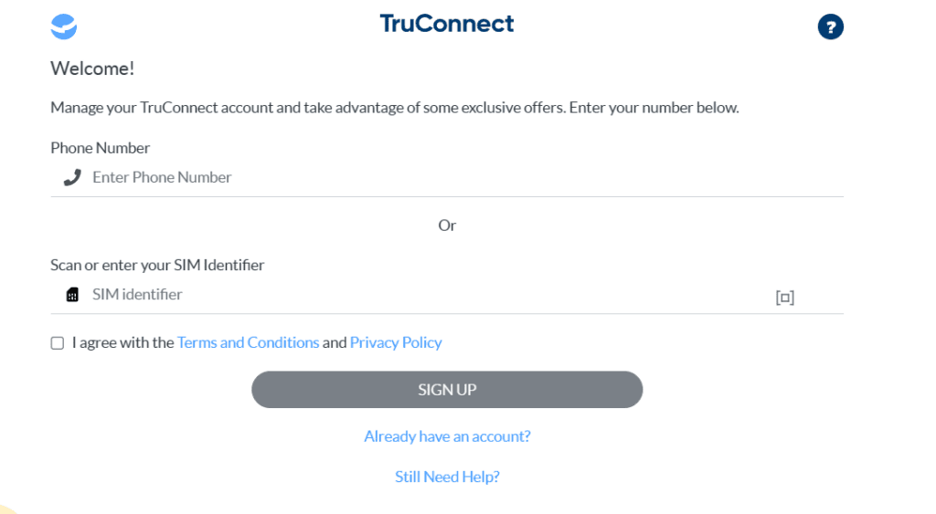 By Visiting TruConnect's Official Website