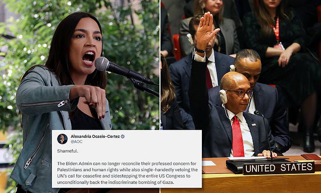 Alexandria Ocasio-Cortez condemns 'shameful' Biden admin