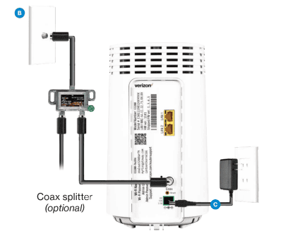 Connect WiFi extender to Verizon router through wired connection