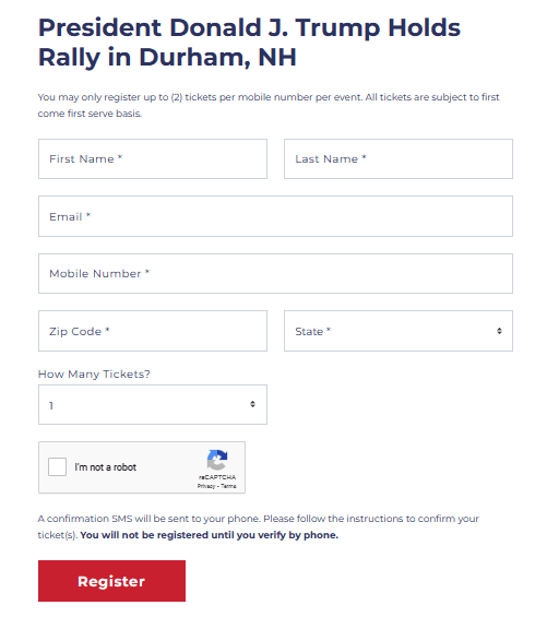 Durham Rally registration form