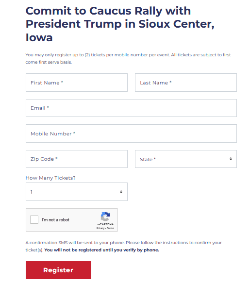 Sioux Rally Registration Form