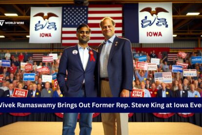 Vivek Ramaswamy Brings Out Former Rep. Steve King at Iowa Event
