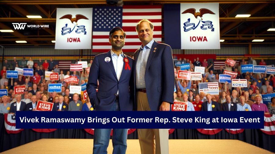 Vivek Ramaswamy Brings Out Former Rep. Steve King at Iowa Event