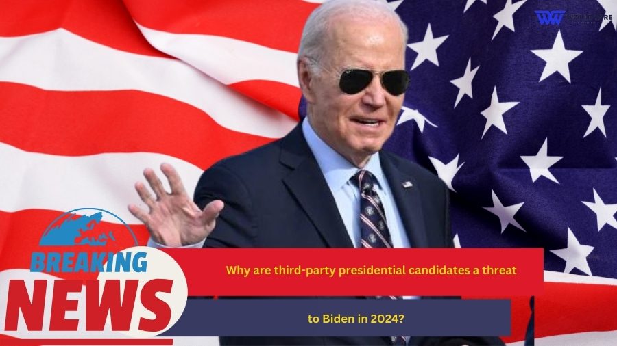 Why are third-party presidential candidates a threat to Biden in 2024?