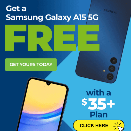 Get a Samsung Galaxy A15 5G with a $35 plan with Puretalk