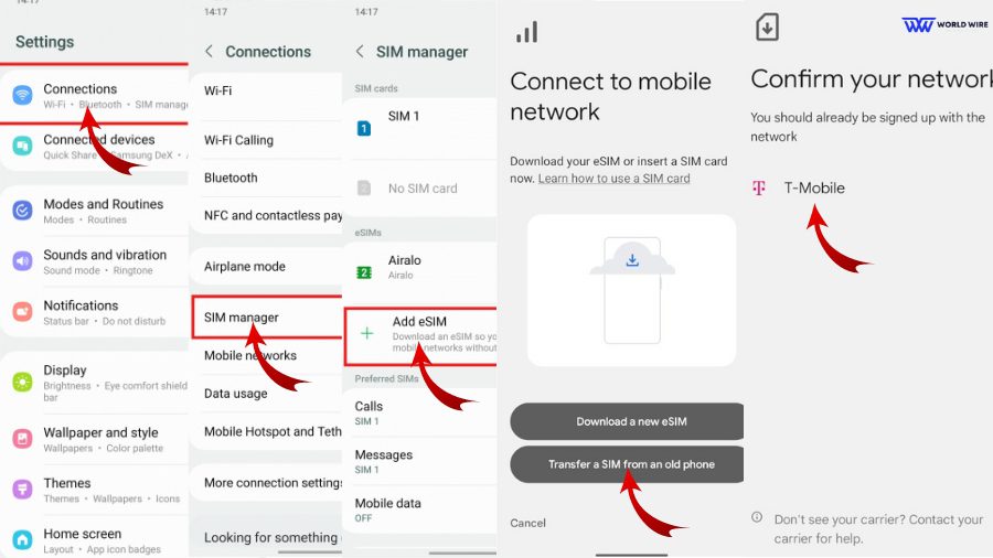T-Mobile eSIM Transfer from old to new Android