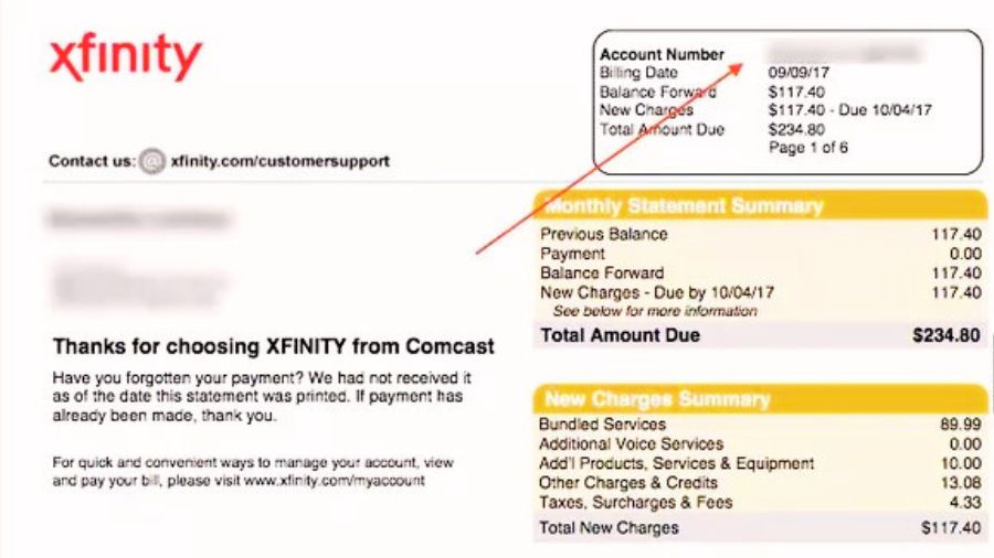 Where To Find Xfinity Mobile Account Number