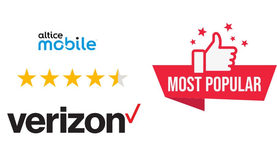 Altice Mobile vs Verizon - Popularity and Usage