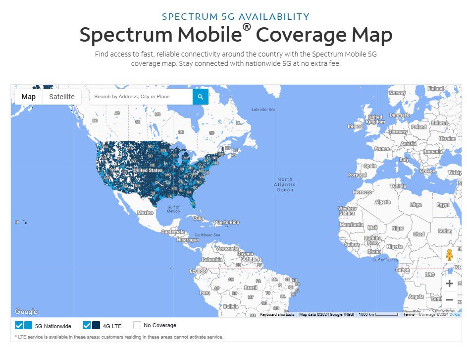 Spectrum Coverage Map