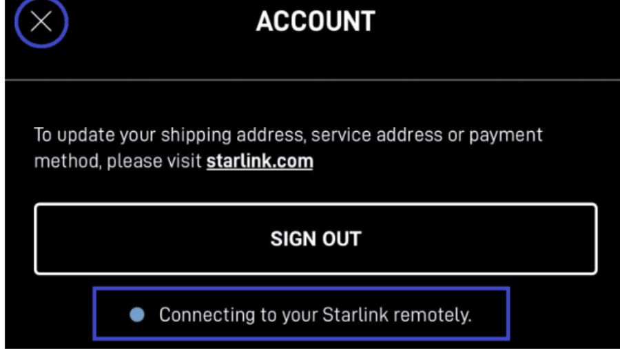 Begin Starlink Remote Access