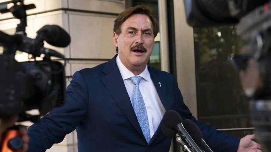 Mike Lindell Flies into Rage After Mike Johnson Speaks at Trump trial
