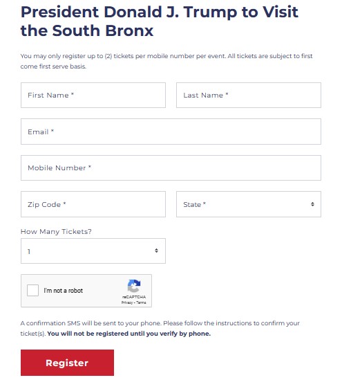 Registration Form South Bronx Rally